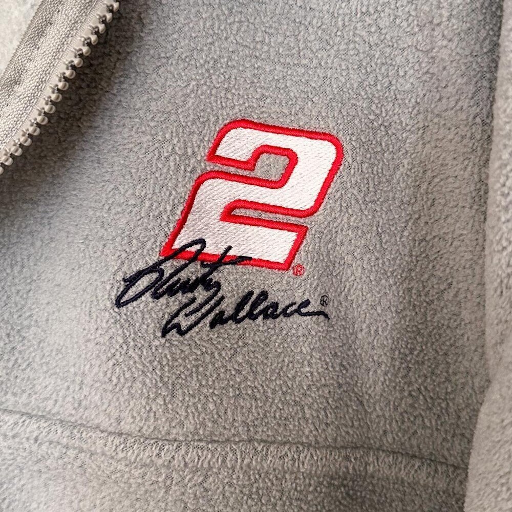 Rusty Wallace No. 2 Nascar 1/4-Zip Fleece, men's XXL